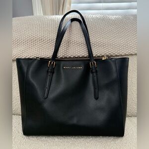 Marc Jacobs Black Tote with Gold Accents